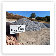large blue ice color gravel